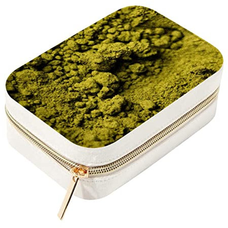 Mini joyero de viaje personalizado para mujer, té verde Matcha en polvo