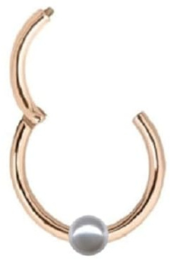 Generisch I PIERCING CLICKER Echt 585 Rose Gold Rotgold mit PERLE Ring Intim Helix Septum Tragus Shop kaufen Durchmesser 8 mm ECHTGOLD Roségold 41003-10