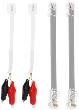 Be In Your Mind 2 set di cavi di ricambio per tester di cavi di rete LAN, 16 cm, filo di prova per linea telefonica con clip a coccodrillo RJ11 RJ45 spina