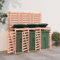 Mengtu Mülltonnenbox für 3 Tonnen Tonnen Mülltonnenverkleidung Mülltonnenhäuschen Mülltonnenbox Müllcontainer Gartenbox Mülltonnenboxen Massivholz Douglasie Gartenmöbel
