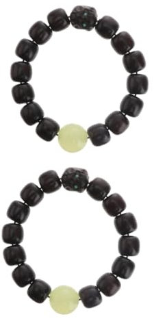 VALICLUD 2 Stk Armband Aus Ebenholz Perlenarmbänder Vintage-armband Meditationsperle Buddhistischer Schmuck Angebot An Buddhistischen Perlen Kette Aus Holzperlen Gebetsperlen Perlenkette