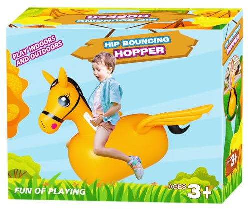 ZHUYNXIR Kids Bouncy Horse Toys,Kid Jumping Animal Toy, Kid Favorite Horse Jumping Toy.Perfect for Birthday, Bouncy Toy for Kids, Supports Up to 100 kg.