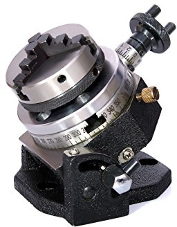 Tavola rotante inclinabile 75 mm con mandrino per tornio da 50 mm per set fresatrice