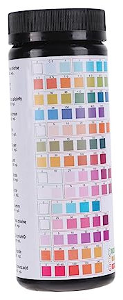 FUNOMOCYA 50stücke Pool-wasserhärte-teststreifen Ph-wert Bromhärte Alkalinität Cyanursäurehärte-testpapier Mit Aufbewahrungsflasche