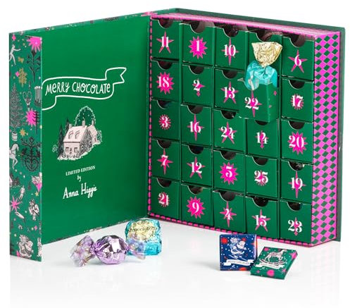 Venchi – Weihnachtskollektion – Adventskalender Prestige, 310 g - 31 Pralinen - Geschenkidee - Glutenfrei