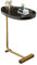 Mimoqk C Shaped Sofa Table | End Sofa Coffee Table | Small Tv Tray Table | Narrow Couch Table | C Shaped Metal Frame Table Sofa Side Table With Storage Rustic Coffee Table for Living Room