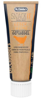 Snack IT Leber Creme Geflügel | Paste für Hunde und Katzen | 75 g | Snack | Dr.Clauder's | Ergänzungsfuttermittel | Zur Unterstützung der normalen Funktion des Immunsystems | Ohne Salz und Zucker