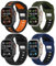 MoKo 4Pack Sportivi cinturini Compatibili con Cinturino Apple Watch Ultra 2/Ultra 49mm 46mm 45mm 44mm 42mm per Uomo, Silicone Cinturino per Apple Watch Ultra 2 iWatch Serie 10 9 8 7 6 5 4 SE,Colore A