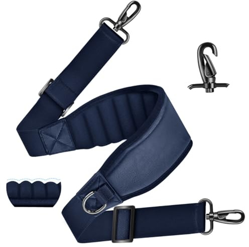 ZINZ Schultergurt 68 Zoll universeller Taschengurt mit Doppelschnallen und drehbaren Metallhaken für Laptoptasche, Kuriertasche, Kameratasche und mehr,Dunkelblau