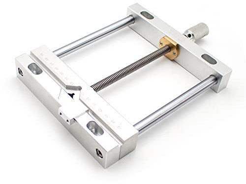 Toplionace Parallel Backen Schraubstock aus Aluminiumlegierung Flacher Zangen Schraubstock für CNC Gravierfräsmaschine Tischbohrschraubstock Halterung 170x135MM