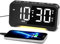 LED Wecker Digital mit Großen Zahlen, Wecker Laut mit Nachtlicht&Stromanschluss, Helligkeit und Lautstärke Regelbar, Dual Alarm, Nachttisch Uhr für Schlafzimmer, Office, Schreibtisch, 12/24H, Snooze