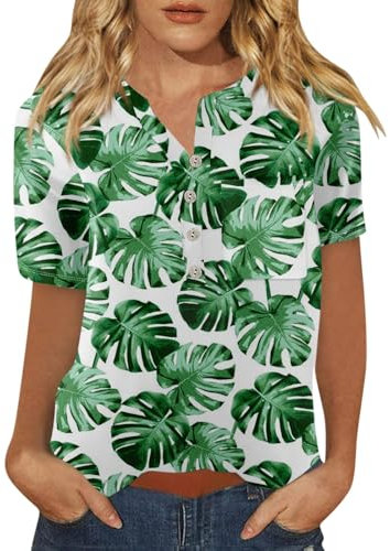 Gym Tops Blouse Femme Chic et Élégant Polos Femme Top Femme Asymétrique Blouse Blanche Chimie Top Femme Enceinte Chemise Femme Bleu Chemise Femme Chemisier Femme A Carreaux Vert M