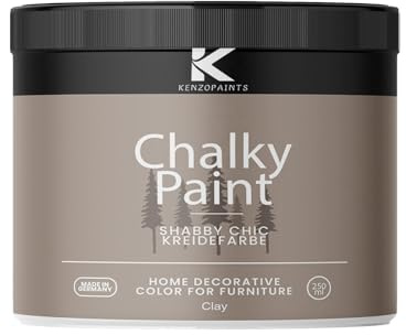 Contura KenzoPaints Kreidefarbe Möbel Farbe 250ml. Trend Farbtöne 2025 Möbellack Holz- Lack Shabby Chic Matt (Clay, 250ml.)