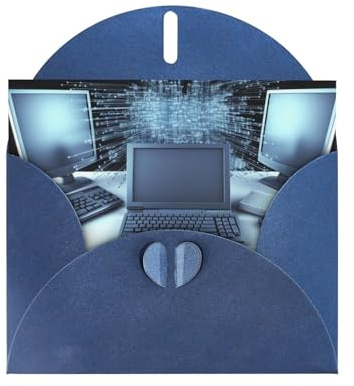 Computer- und Internet-Grußkarten mit Umschlägen, einzigartiges Design, blanko, 10,2 x 15,2 cm, Pop-Up-Karten für alle Anlässe, Geburtstagskarte, Jubiläumskarte