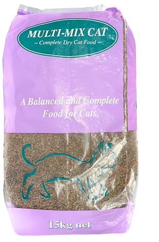 Multi-Mix Complete Dry Cat Food 15kg - Balanced Nutrition for All Breeds, Easily Digestible, High Protein