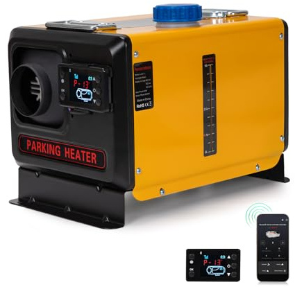 Buildonely 8 kW Dieselheizung 12V/24V DC & 220V AC, tragbare Standheizung mit LCD-Bildschirm & App-Steuerung, leise, für Wohnmobile, LKW, SUV, Campervan