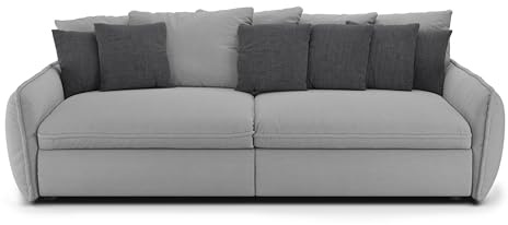 foamnova Sofa aluva Big – Modernes Bigsofa mit tiefer Sitzfläche & weichen Rückenkissen
