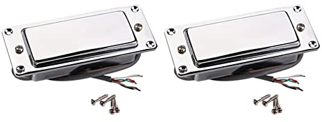 Qomcsrl 2X Chrom Silber Mini LP Gitarre Humbucker Tonabnehmer Versiegelt Tonabnehmer Musik Teile