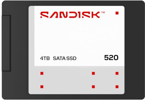 SANDISK 520 SATA SSD Internal Storage 4TB (2.5”/7mm, read speeds up to 560MB/s, trusted SANDISK 3D NAND)