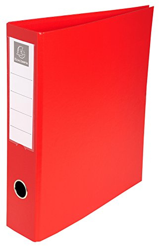 Exacompta 51745E Ringbuch (4 Ringe, Rücken 70mm, kaschierter Karton, PVC, DIN A4) 1 Stück rot