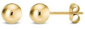 KEZEF Rund-Ohrstecker 3-9 mm | 585er Gold-Filled | Medizinische Ohrstecker für Damen, Herren & Mädchen | Trendiger Schmuck