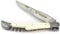 Laguiole en Aubrac Taschenmesser Korkenzieher 12 cm Griff Knochen L0312OSIF, Messer Klinge matt, Backen matt