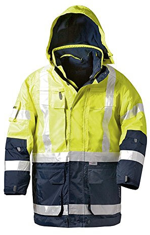 Warnschutz-Parka JEKYLL gelb-marine - Größe: 70/72 XXXXL