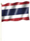 Stockflagge/Stockfahne THAILAND Flagge/Fahne ca. 30 x 45 cm mit ca. 60cm Stab/Stock