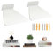 chic2click Metal Invisible Concealed Bookshelf Set of 2 (white)