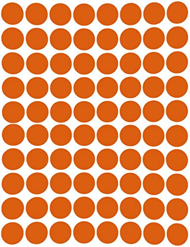 Farbcodierung Etiketten Orange 13mm runde Aufkleber – 1,3cm Klebepunkte 1200 Stück von Royal Green