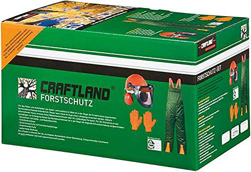 Forstset (Latzhose Gr.52 Helm Handschuhe)