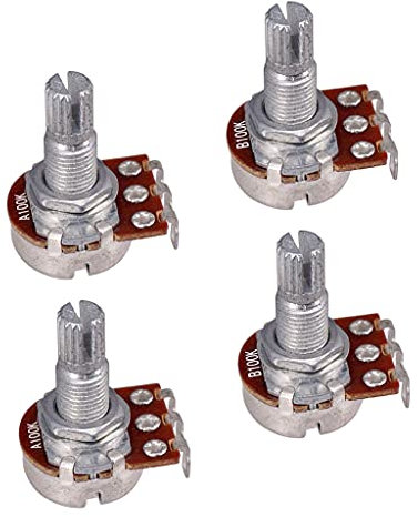 POTENTIOMETER A100K & B100K LINEARE 18 Mm RADWELLE FÜR GITARRE ODER BASS
