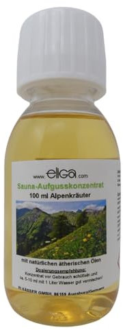 eliga Sauna-Aufgusskonzentrat Alpenkräuter, 1er Pack (1 x 100 ml)