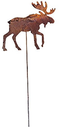 Gartenstecker Elch, rostig, 88,9 cm
