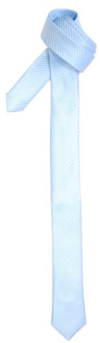 Retreez Corbata fina para hombres con textura de rayas Azul claro