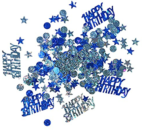 amscan International Blue Sparkle Party Happy Birthday Konfetti