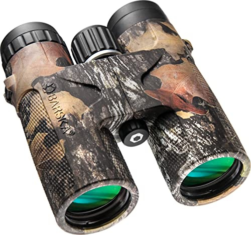 Barska 12x42 WP Blackhawk Binoculars in Mossy Oak Break-Up Finish | 12x magnification with waterproof housing and 42mm objective for hunting, birding and surveillance