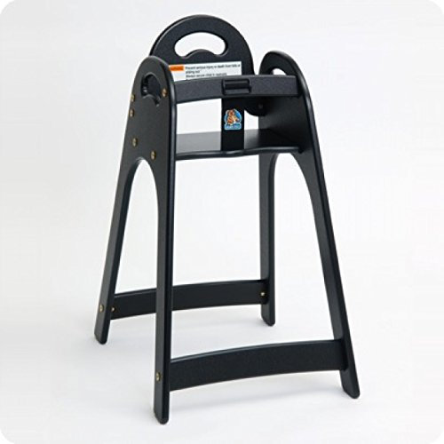 Koala Kunststoff Hochstuhl Design KB105 - Stapelbar - Antibakterielle Oberfläche, Farbe:Schwarz