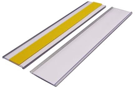 Self-Adhesive Ticket Holders, 38mm high x 200mm Long, EPOS Strips, Pack of 50