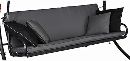 ANGERER Hollywoodschaukel Auflage Elegance Style grau | passend für viele 3-Sitzer Hollywoodschaukeln, Schaukelauflage mit Reißverschluss, abziehbar & waschbar, Made in Germany