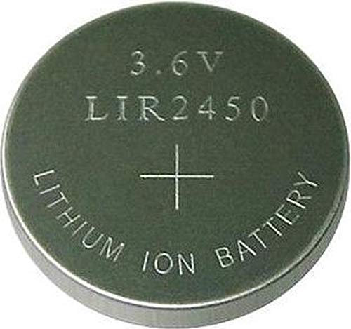ACCU Pile Bouton Rechargeable LIR2450 3.6V LI-ION Coin Battery LIR 2450 Batterie CR2450