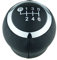 L&P A279-3 Schaltknauf Schalthebel Leder Hebel 6 Gang Schwarz Chrom Knauf M12 Feingewinde kompatibel mit Toyota Auris E15 E18 Avensis T25 T27 Corolla E14 Yaris P9 P13 Plug Play Ersatzteil
