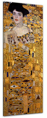 Bilderdepot24 Bild auf Leinwand | Gustav Klimt Adele Bloch Bauer I in 30x90 cm als Wandbild | Wand-deko Dekoration Wohnung alte Meister | 180934-30x90