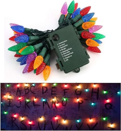 Led Lichterkette Batterien, 50 Erdbeeren Led Kette Dekorativ Fairy Lights für Party Fest Halloween Weihnachten Dekorieren
