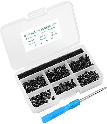 Lot de 180 vis M2.5 pour ordinateur portable IBM HP Dell Lenovo Samsung Sony Toshiba Gateway