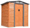 Outsunny 6.5 x 5ft Garden Shed, Metal Storage Tool House Gardening Tool Storage with Shutter Vents, Brown and Grey