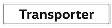 Volkswagen 7E0071801A License Plate Number Plate with Transporter Lettering
