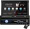 Autoradio 1 DIN pour Carplay et Android, autoradio 8.1, écran Tactile rétractable Manuel 7 Pouces, Lecteur MP5 stéréo, FM, Double Port USB, BT, Lecteur multimédia avec caméra de recul et télécommande