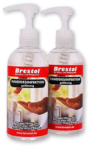 HANDDESINFEKTION Gel 2x 500 ml Spenderflasche Desinfektionsmittel für Hand Haut Hände Desinfektion Desinfektionsgel Geldesinfektion gelförmig