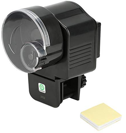 Oumefar Unique Style Fish Food Dispenser Aquarium Feeder Automatic for Loose Flakes for Fish Tank